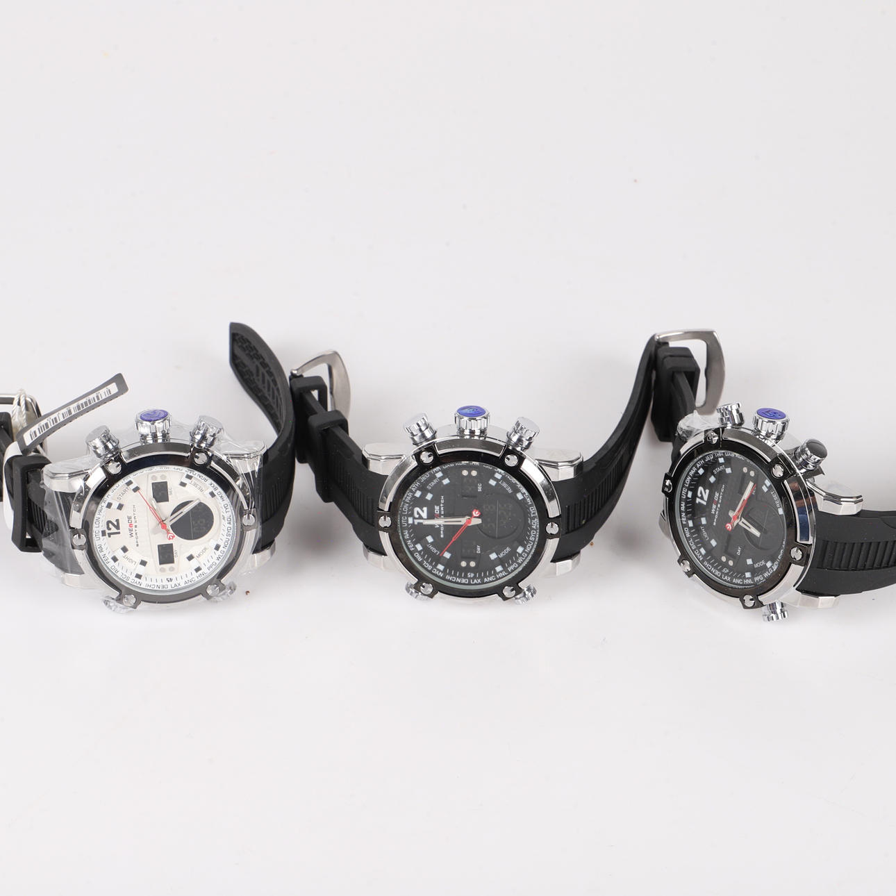 ARMBANDSUR, 3 stycken, Weide WH-5205, stål.