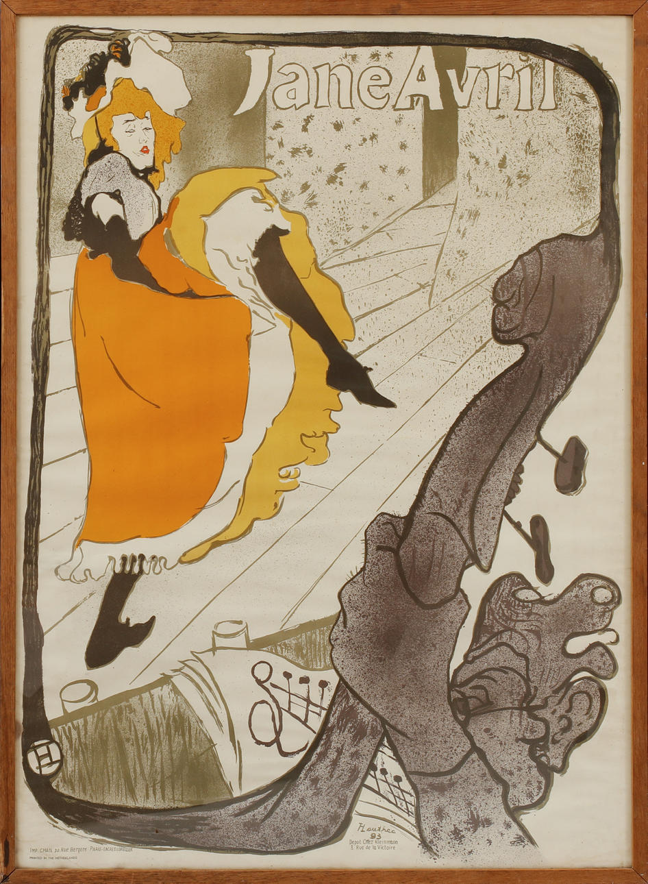 POSTER, "Jane Avril", efter Henri de Toulouse Lautrec.