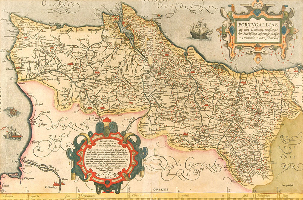 KARTA ÖVER PORTUGAL. - ”Portvgalliae que olim Lusitania, nouissima & exactissima deskriptio... ”-.