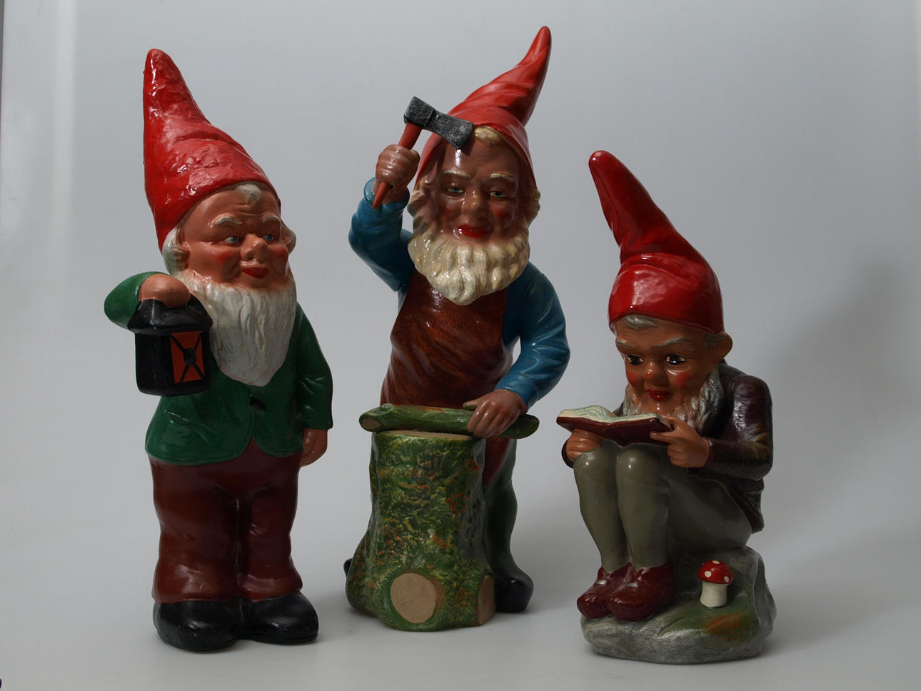 TOMTAR, keramik, 3 stycken,bland annat Heissner, Tyskland.