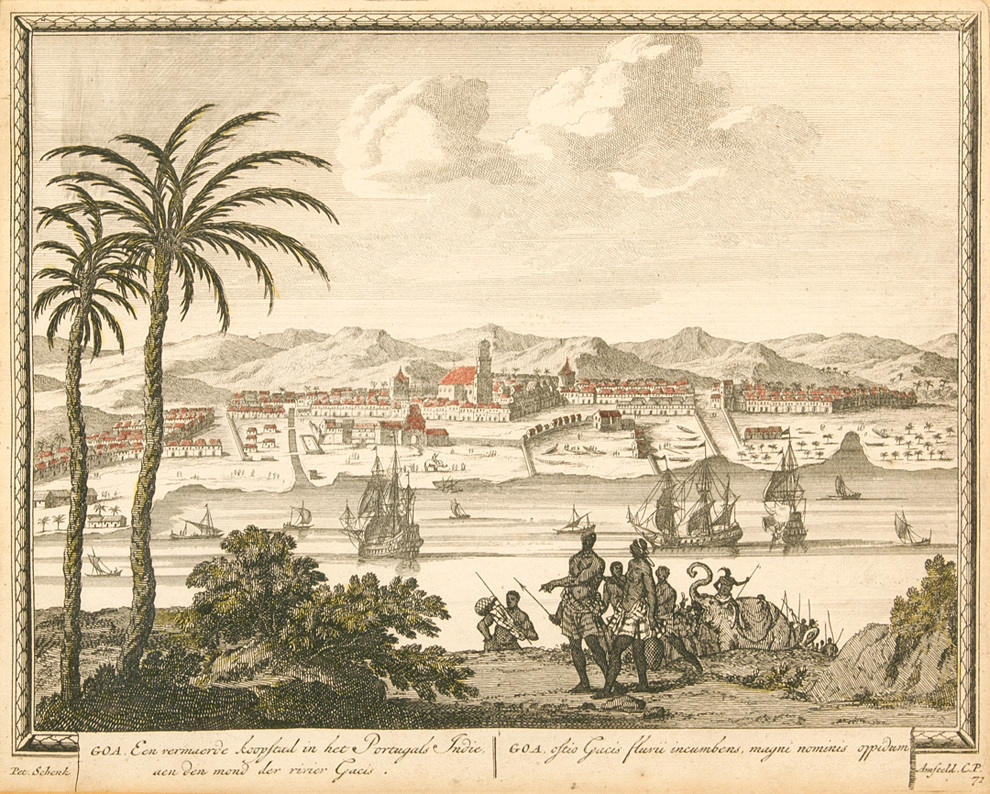 SCHENK, PETER ( ELBERFELD 1660 - 1711 LEIPZIG). ”Goa, En vermaerde Koopstad i Het Portugals Indie, Aen den Mond der Rivier Gacis”.