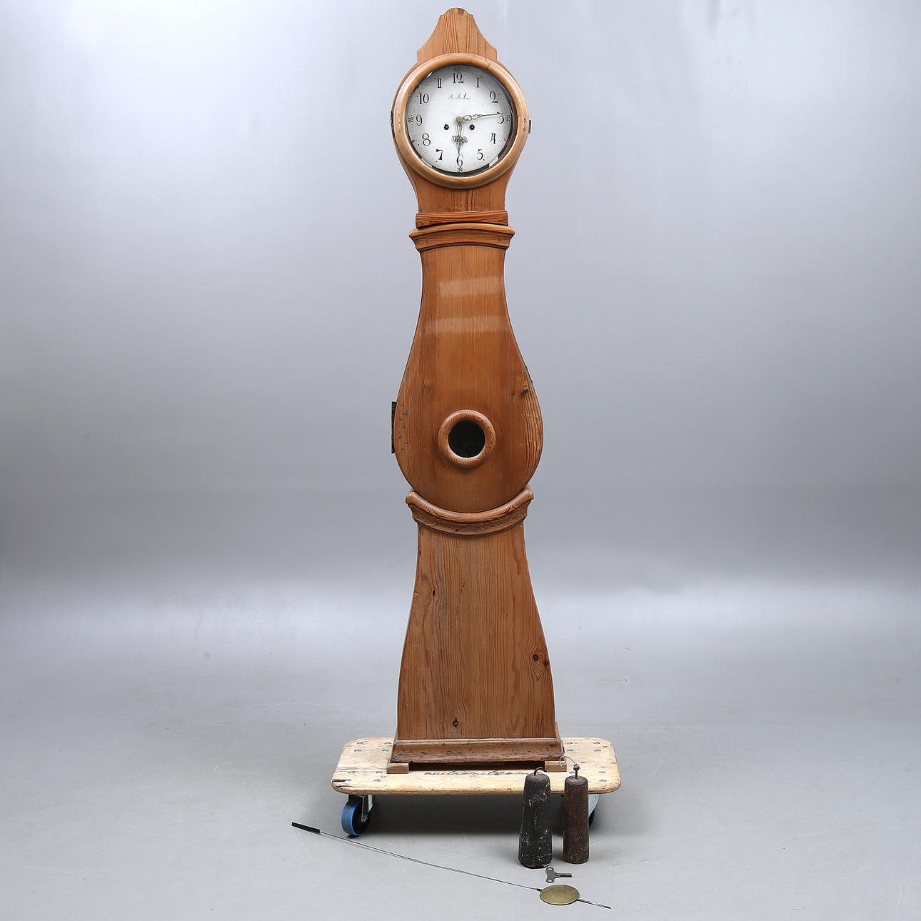 FLOOR CLOCK, dial marked, Mora, 19th century.