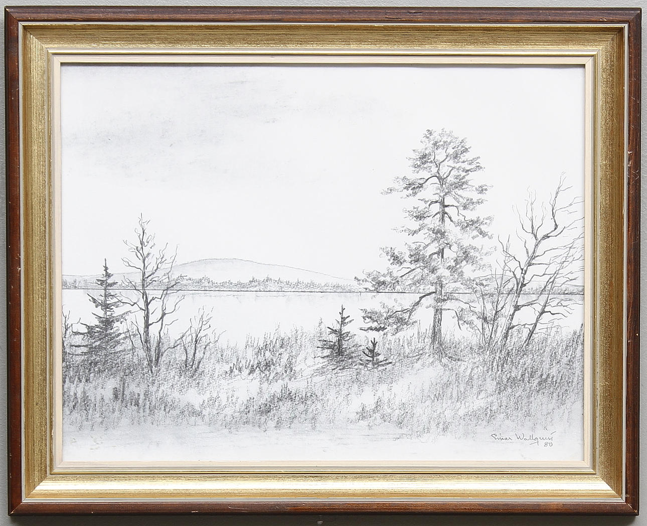 EINAR WALLQUIST. Tekning. Signerad och daterad - 80.