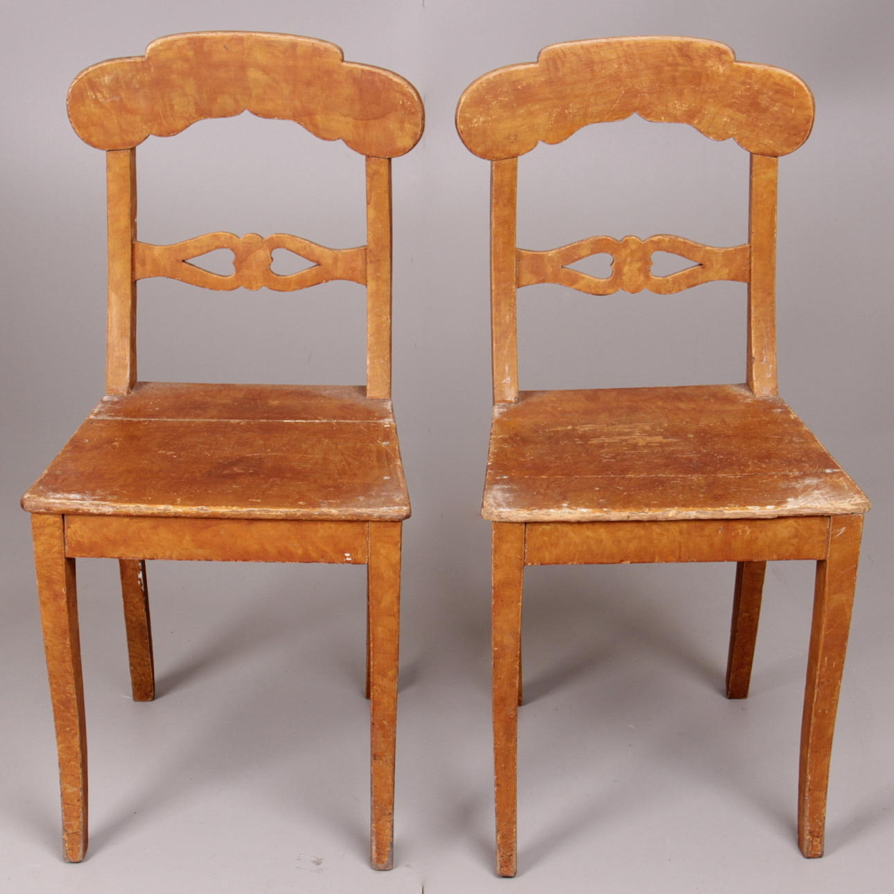 STOLAR, 2 st. allmoge, Karl Johan, 1800-tal.