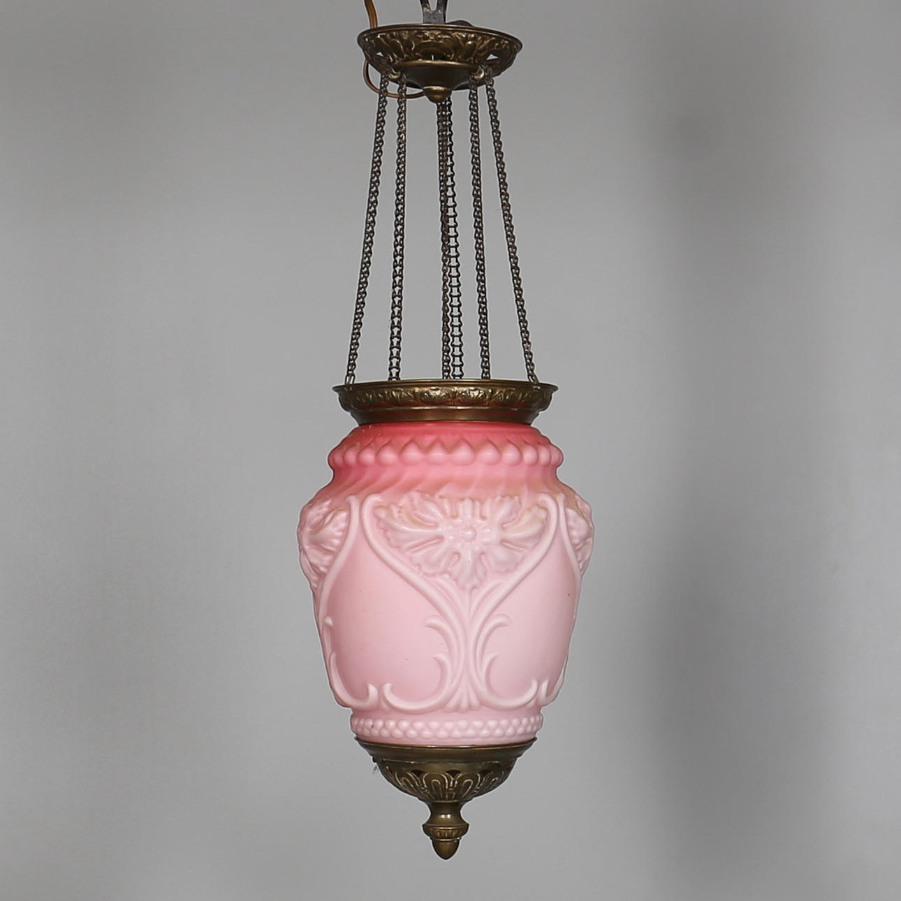 MÅNSKENSAMPEL. Glas. Mässing. Sekelskiftet 1900.