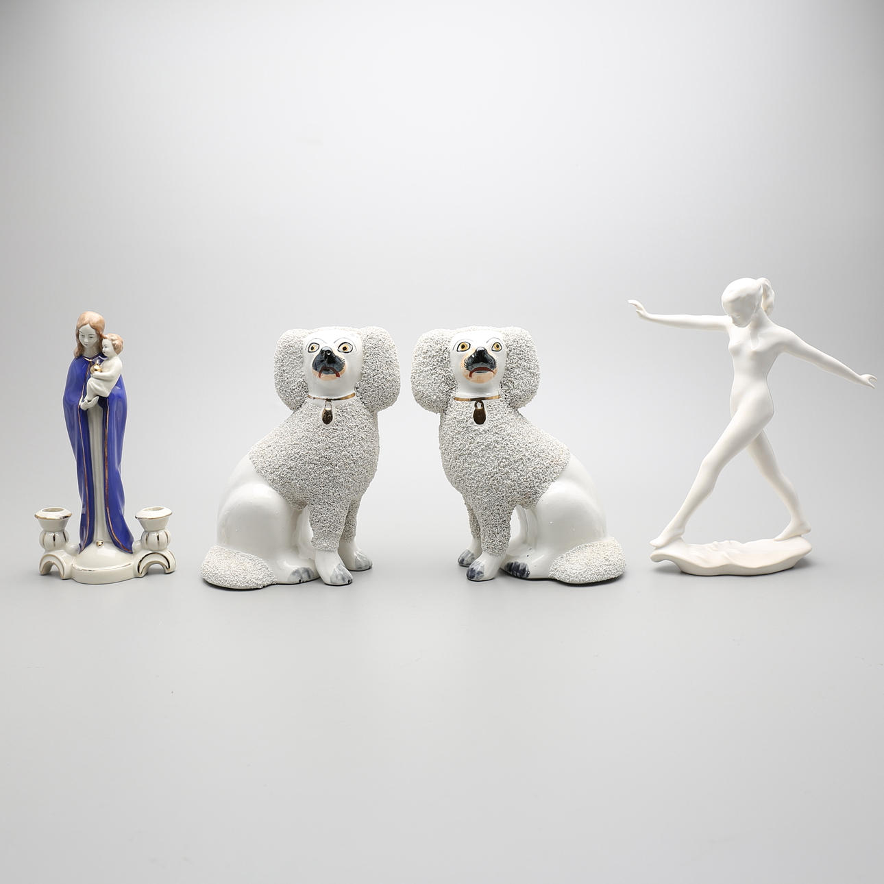 FIGURINER (4), keramik/porslin.