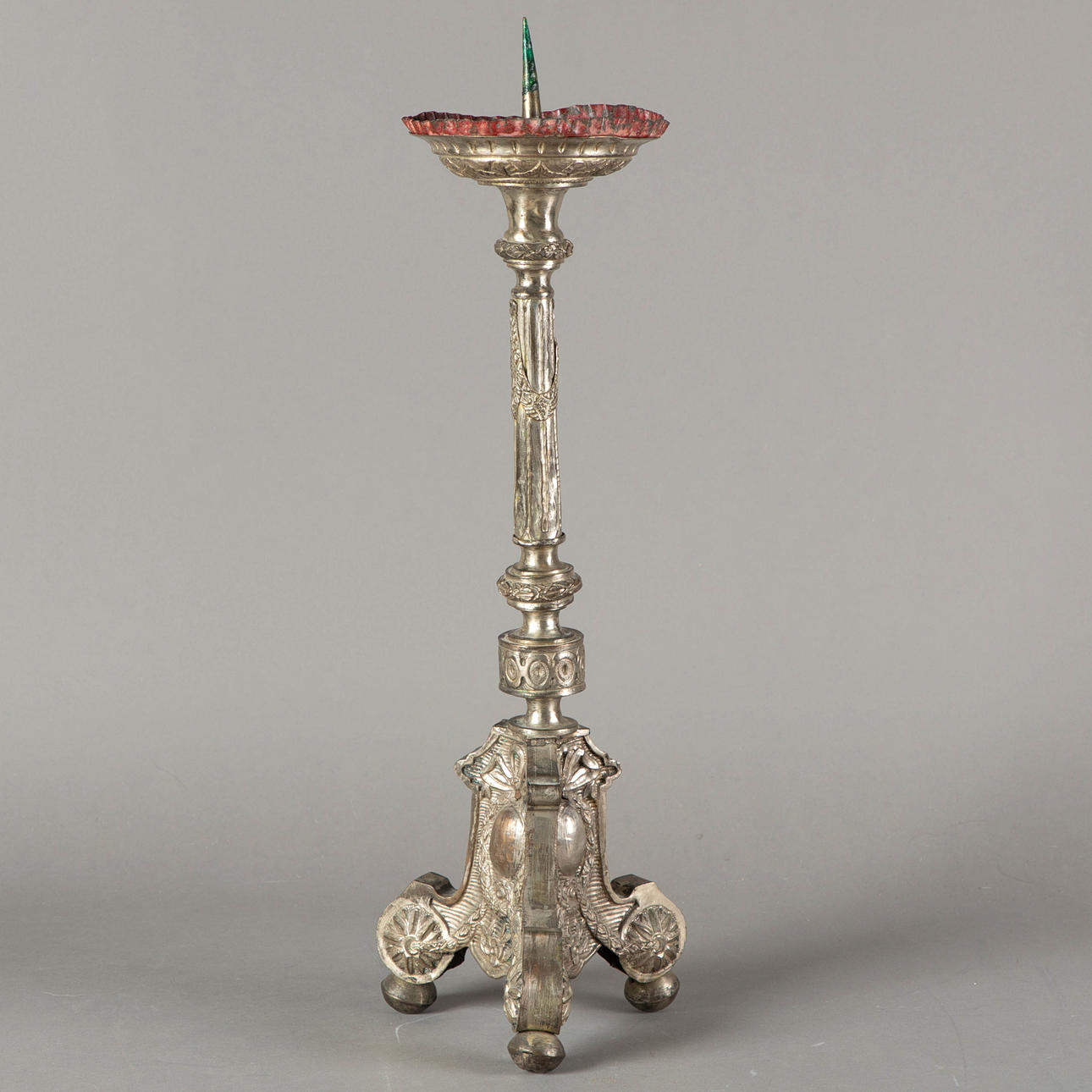 Altarleuchter, versilbert, wohl Frankreich, um 1800.