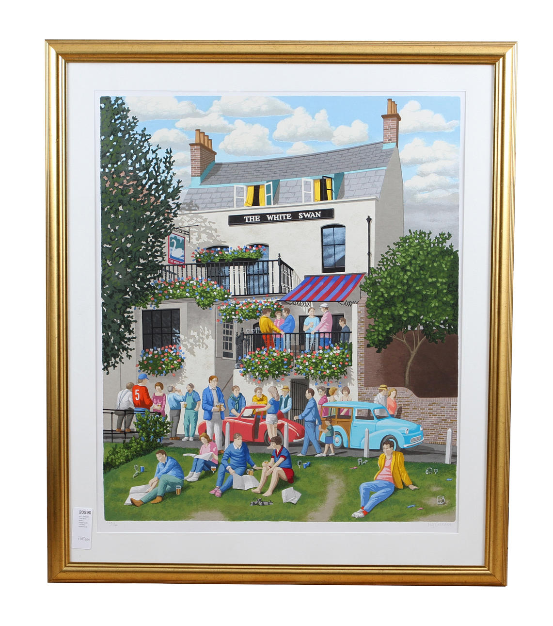 ULF GREDER. "The white swan". Färgserigrafi, 130/360, signerad.