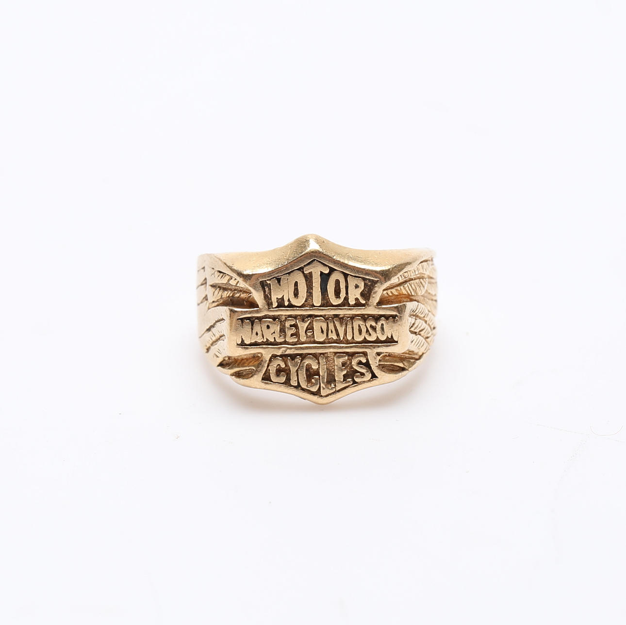 Signetring, "Harley Davidson", 18K, ca 15,4 gram.