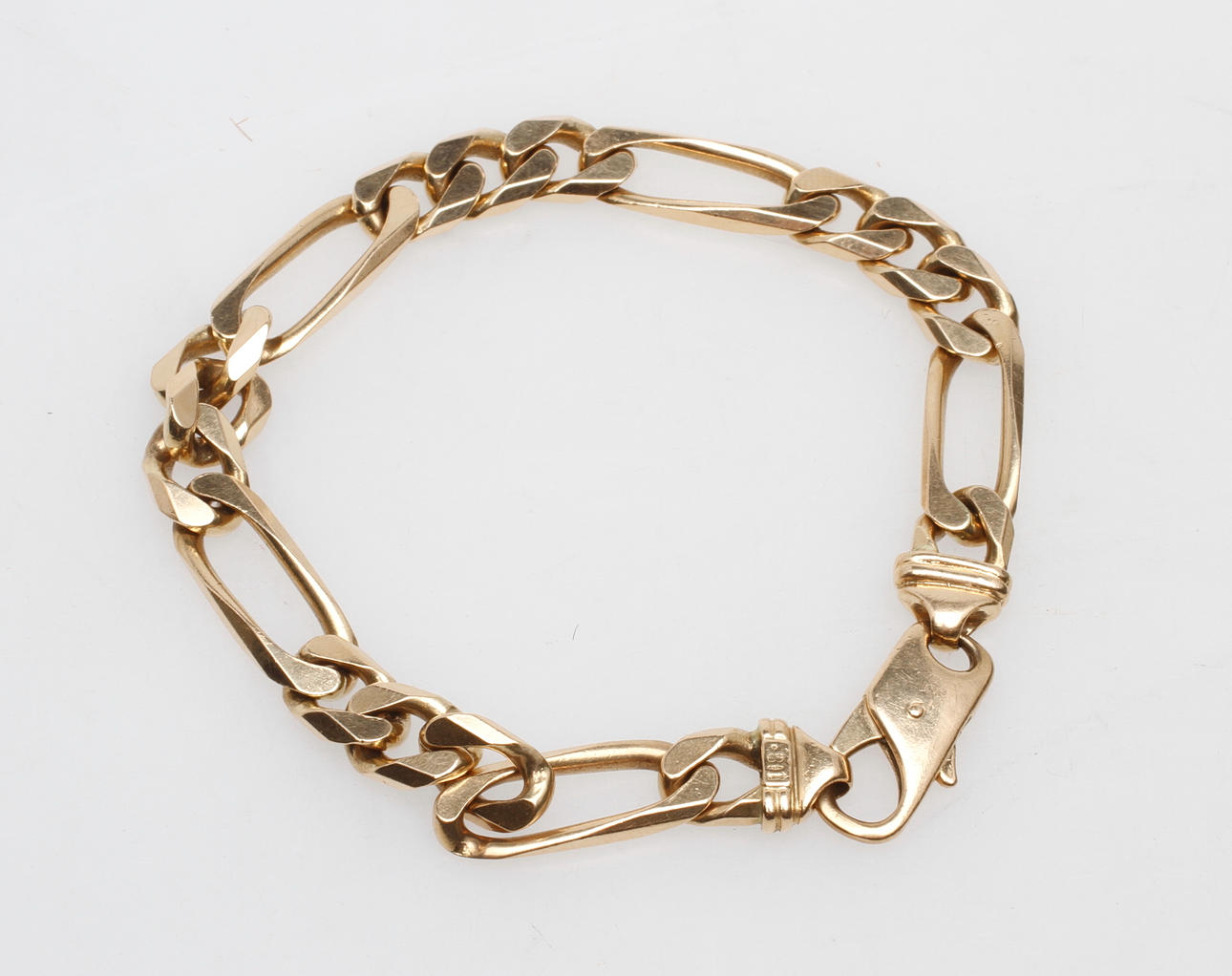 ARMBAND FIGARO, 18k guld, vikt ca 45,7 gr.