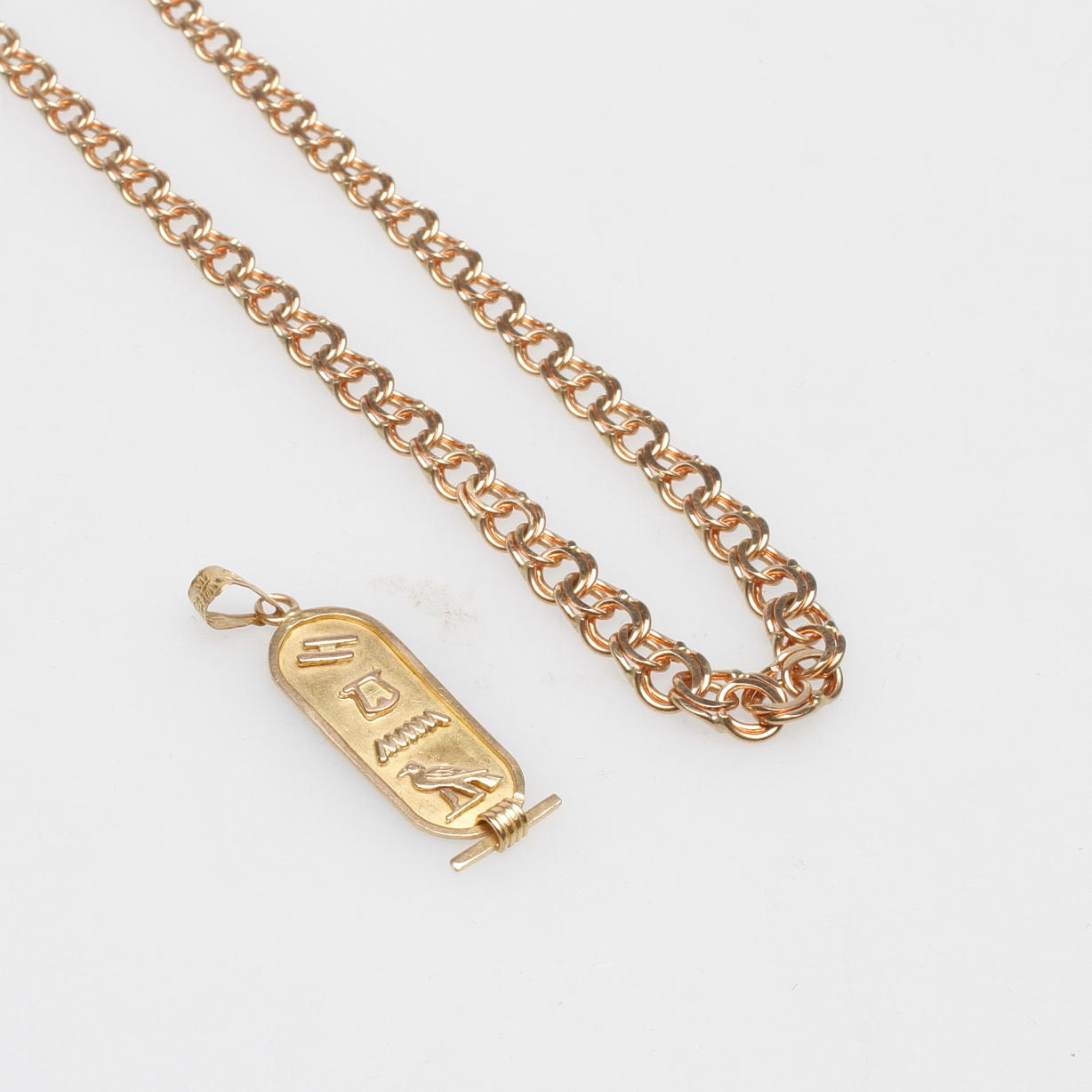 HALSBAND BISMARCK SAMT HÄNGE, 18k guld, vikt ca 16,7 gr.