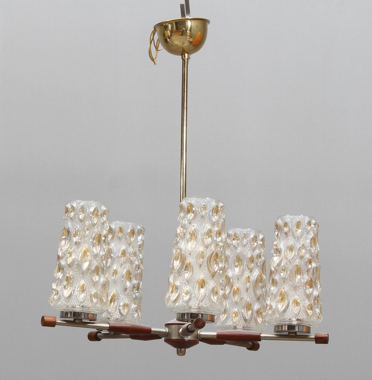 TAKLAMPA, 5 ljuspunkter, 1900-talets mitt.