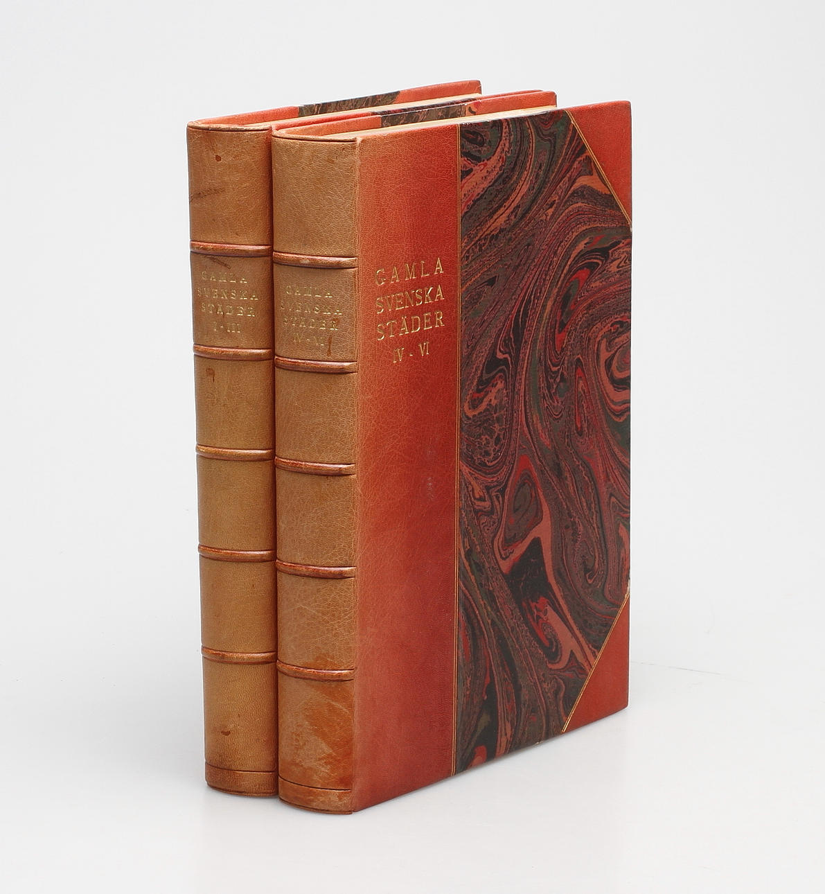 BÖCKER, 2 st, "Gamla Svenska städer", Stockholm 1915.