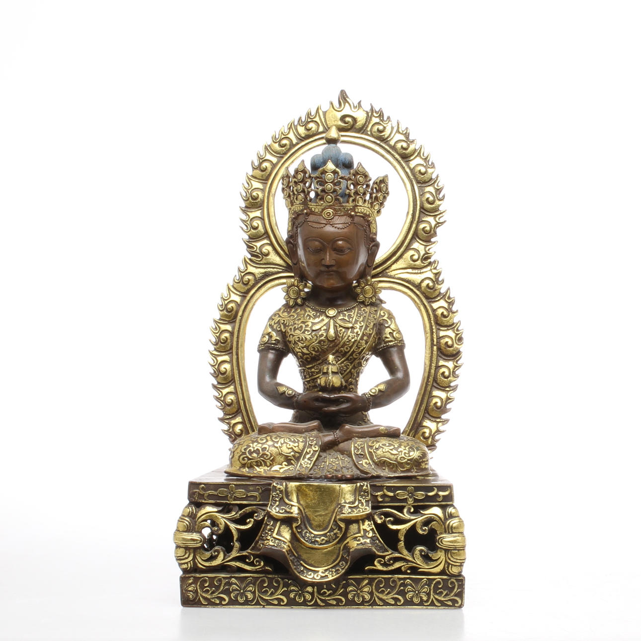 BUDDHA, koppar, 1900-tal.