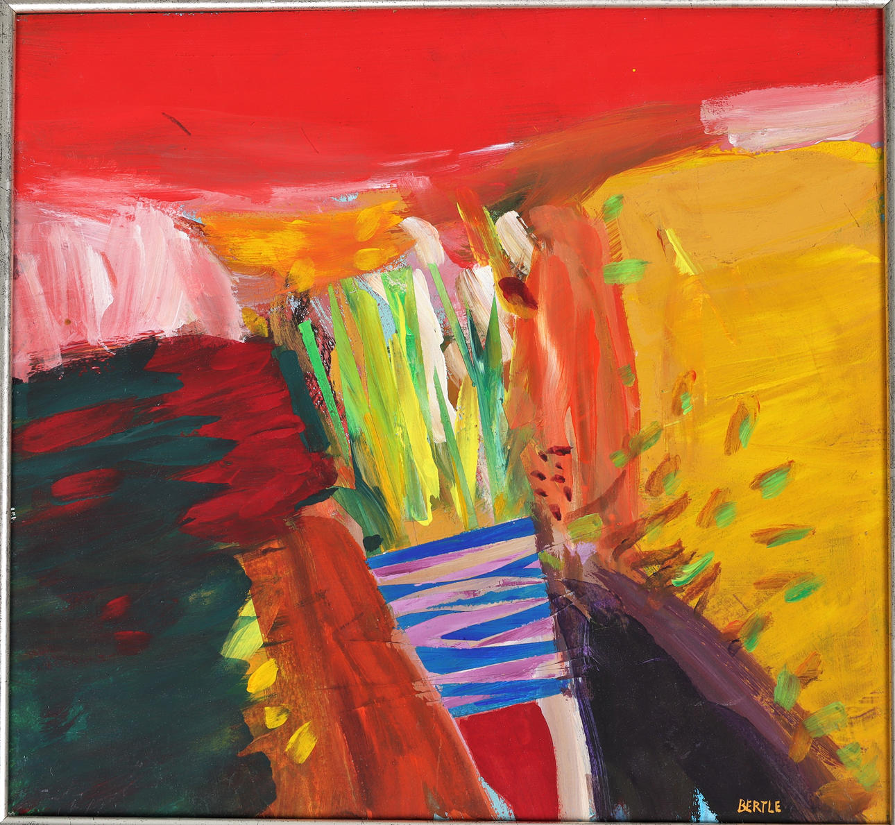 LARS BERTLE. b 1925. Acrylic on Board, signed.