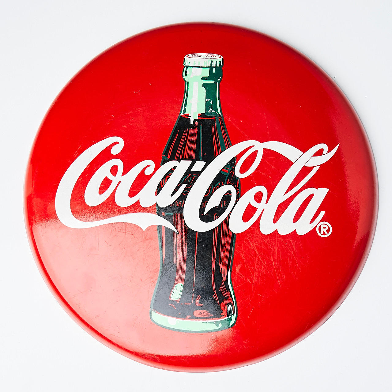 ADVERTISING SIGN, Coca Cola, end of the 20th century, lacquered sheet metal.