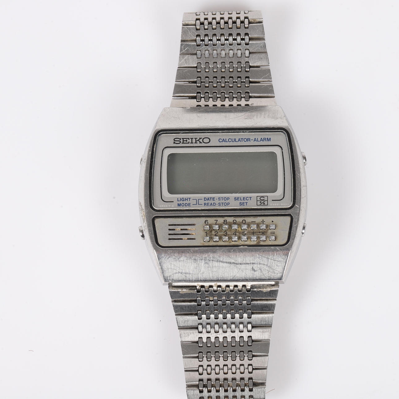 RELOJ, Seiko Calculadora-Alarma Digital, acero.