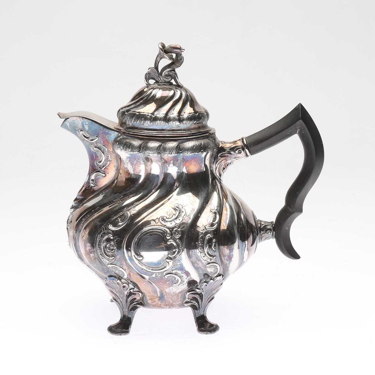 COFFEE POT, Silver, 768 grams Cg Hallberg, 1900s.
