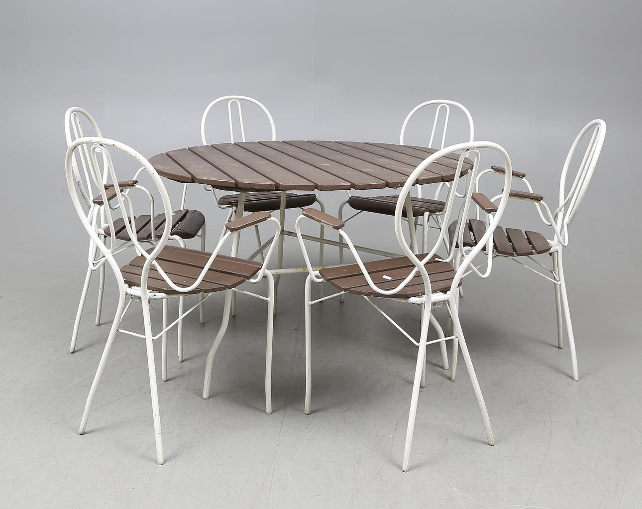 TRÄDGÅRDSMÖBEL, 7 delar. "Pia" Tore Ahlsén, Gärsnäs/KF, formgivna 1943.