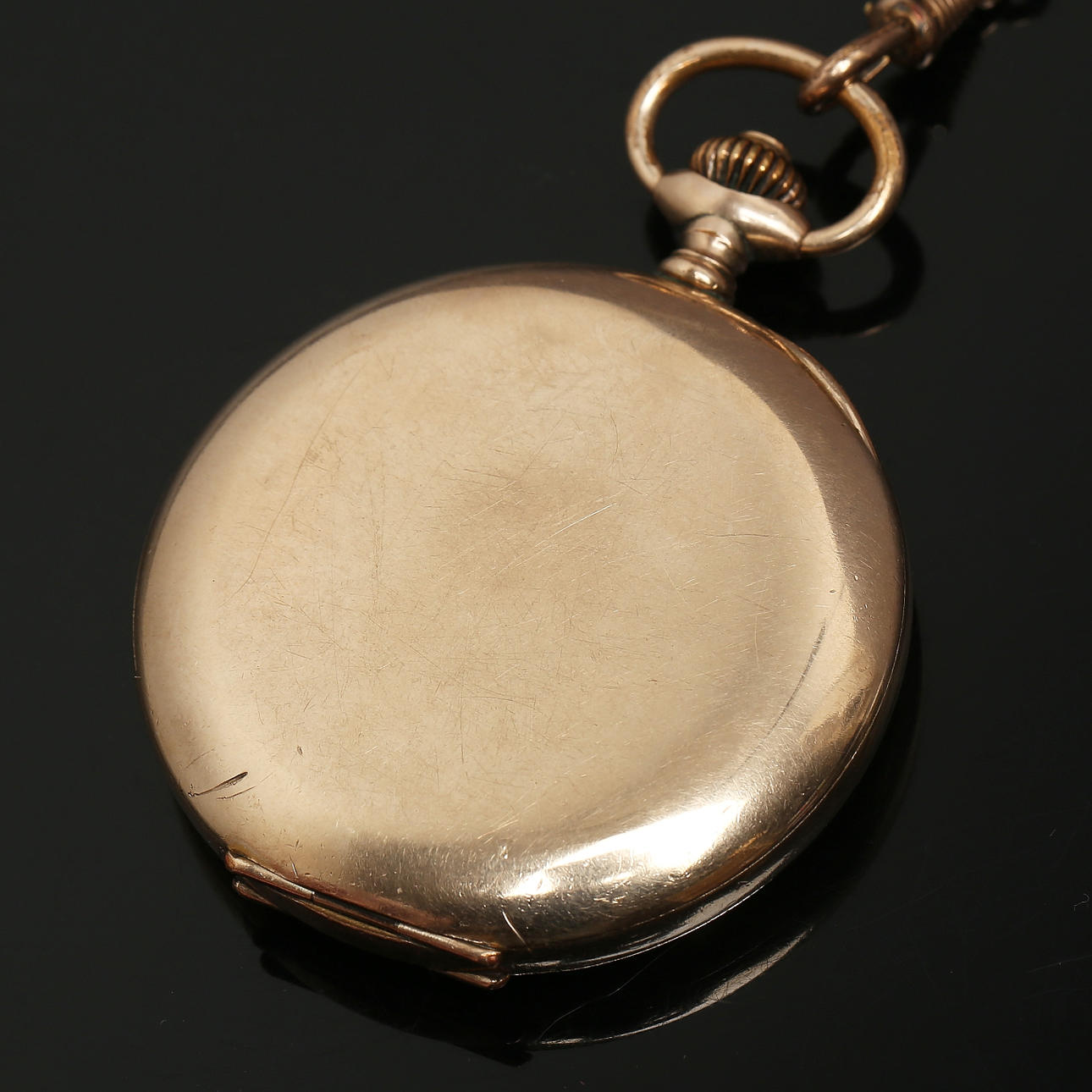 POCKET WATCH, savonette with Figaro link, double, Avance Retard. Clocks ...