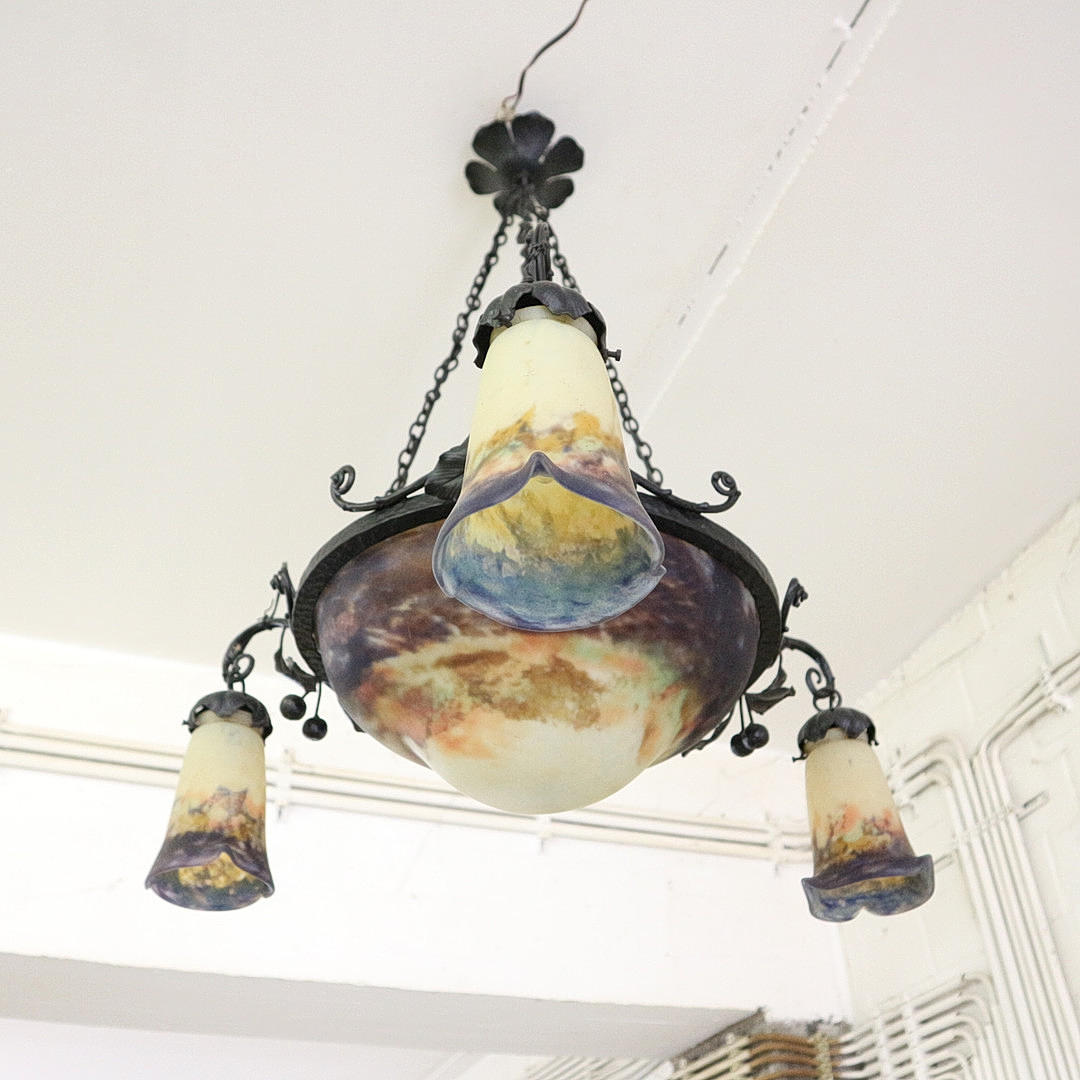 DECKENLUSTER MULLER FRÉRES LUNEVILLE UM 1900.