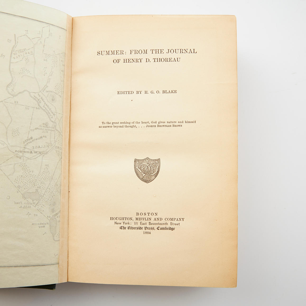 Thoreau's Summer, Boston 1884.