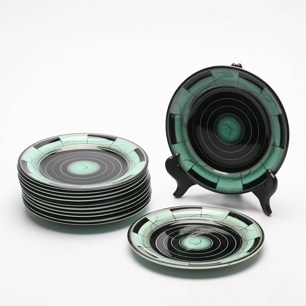 ASSIETTER, 12 st, flintgods, Ilse Claesson, Rörstrand.