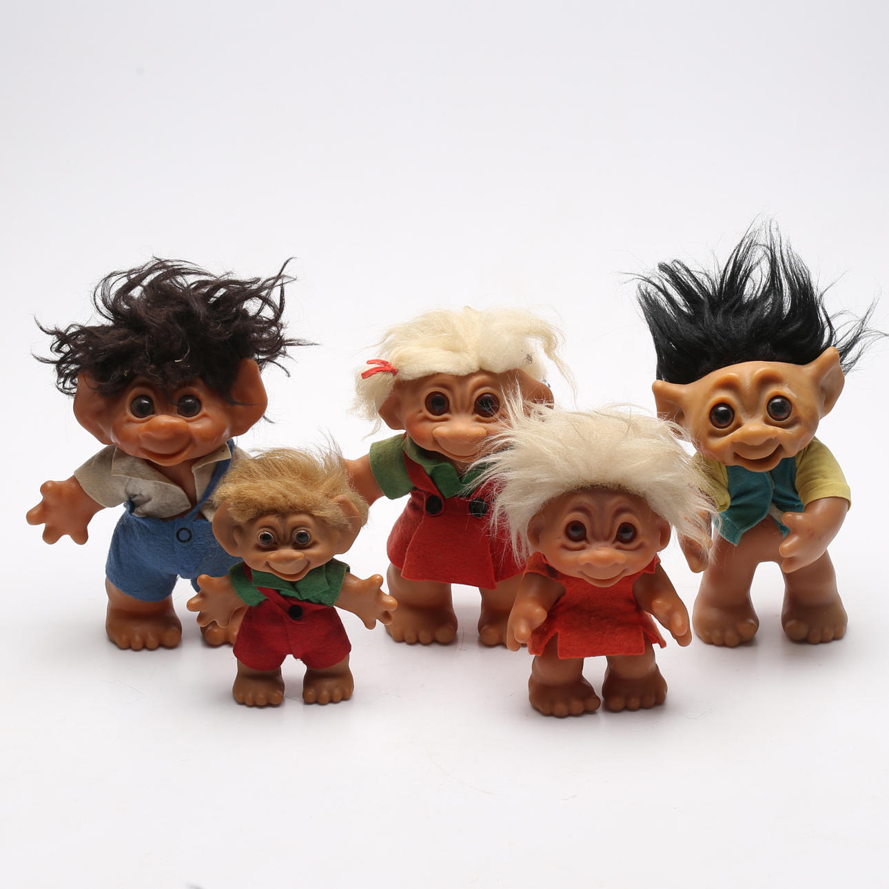 TROLL, 5 stk, plast, Thomas Dam, Danmark.