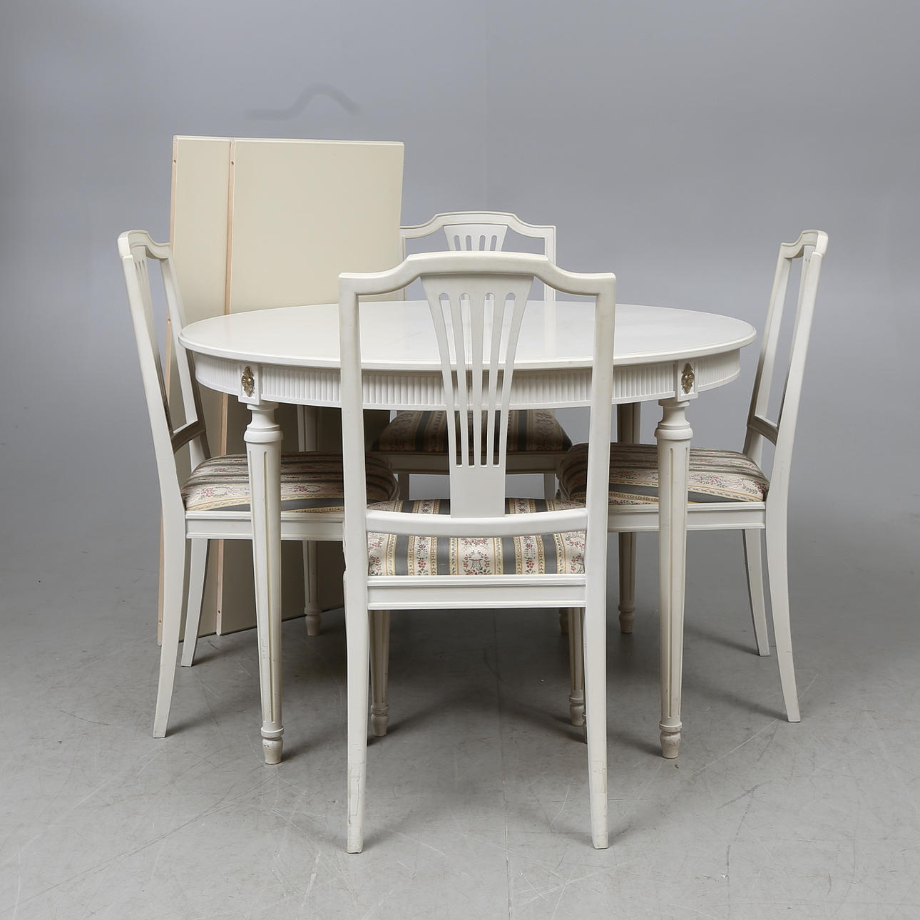 MATSALSGRUPP, 5 delar, Gustaviansk-stil, 1900-talets andra hälft.