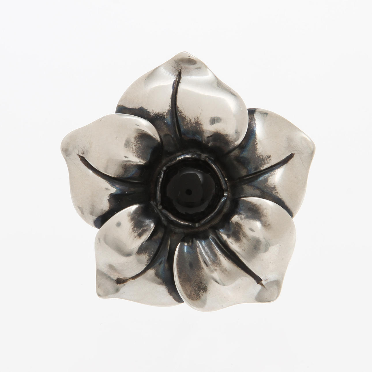 RING, Georg Jensen, Silver och svart agat.