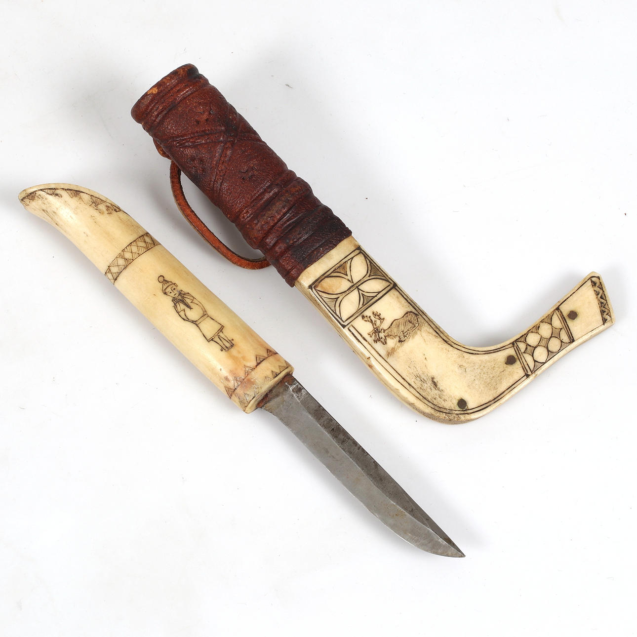 LARS LEVI KNEKTA. Knife, Sami work, 1920s.
