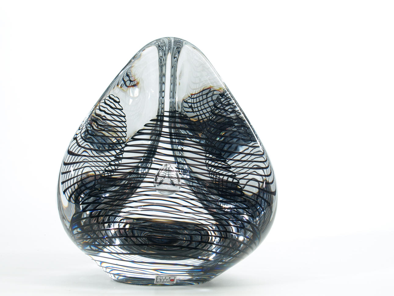 SKULPTUR, glas, signerad, Studio Åhus.