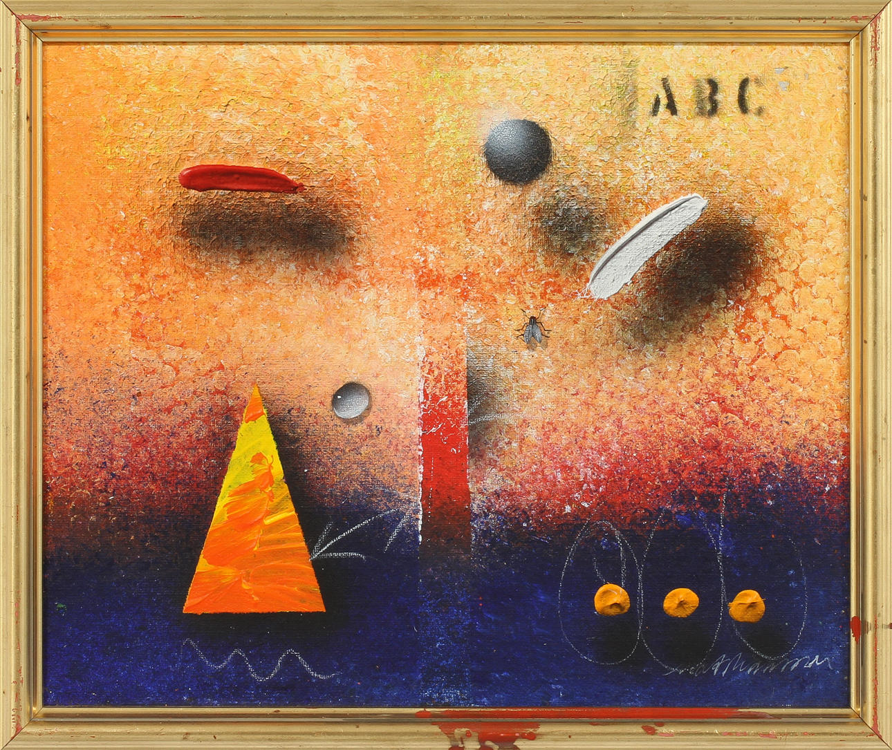 MATS MÅNSSON. "Flugan I", olja på duk, sign.