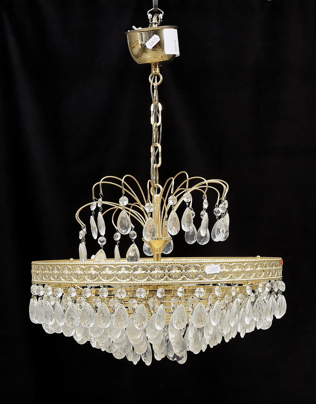 TAKLAMPA, Lövsjö, 1900-tal, höjd ca. 55 cm.