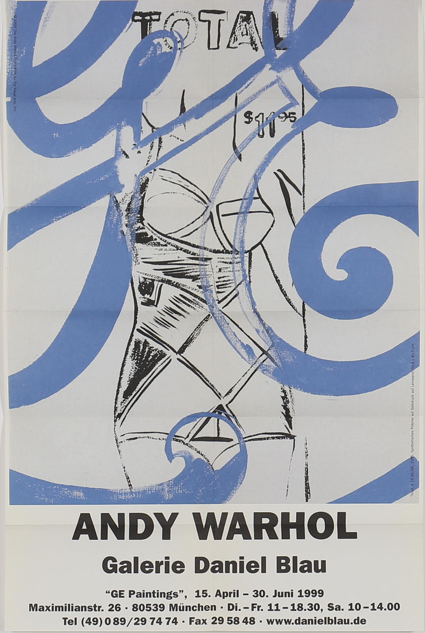 AFFISCH. Andy Warhol, Galerie Daniel Blau, 1999. Osignerad.