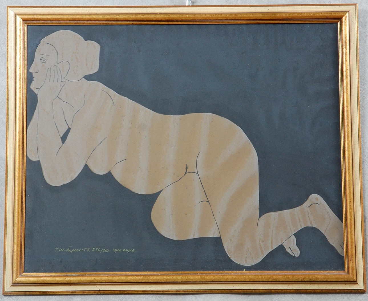 J W ÅRFELT. litografi, signerad, numrerad, 236/310, märkt " Eget Tryck " daterad -58.