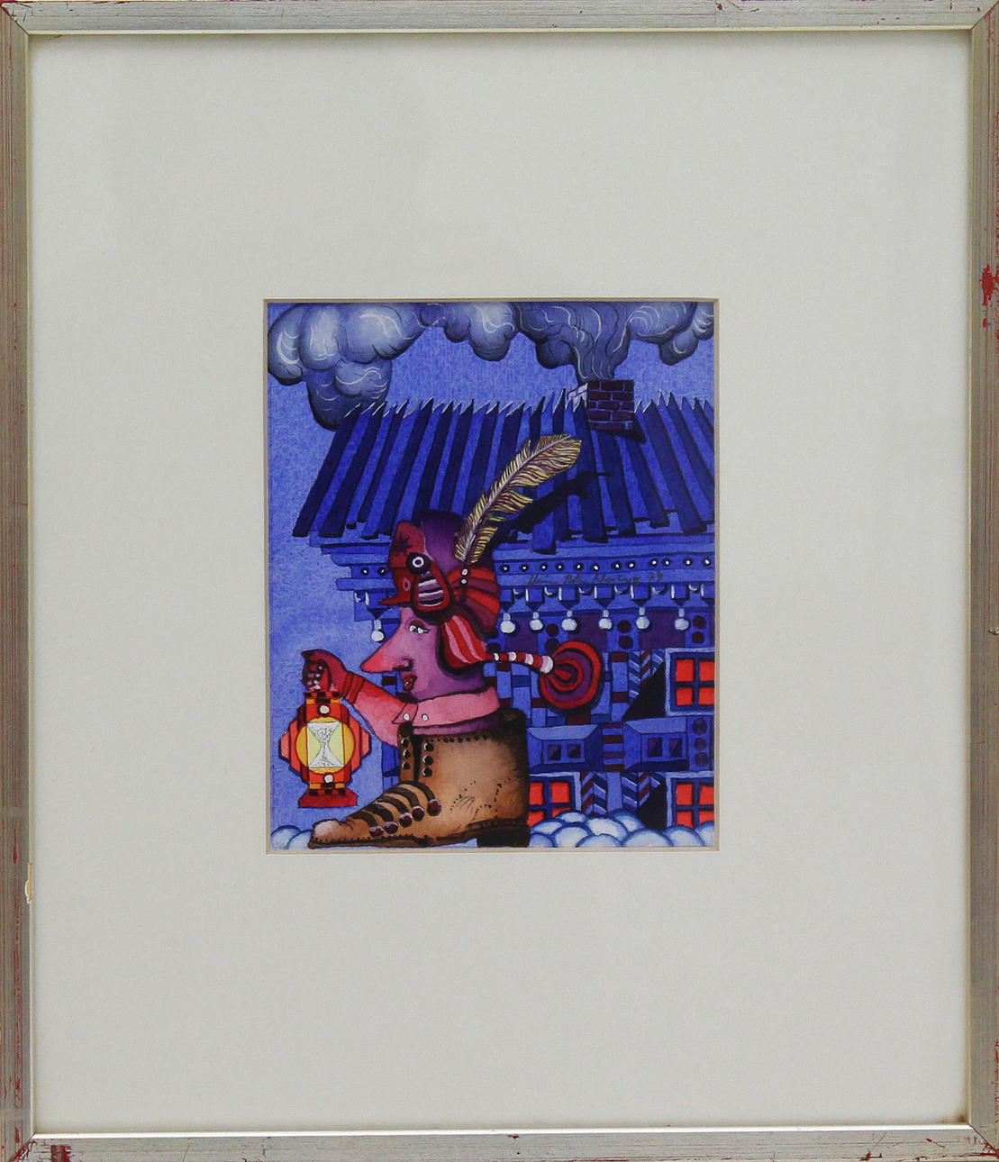 HEINRICH PETER NORBERG. Parti konst (3). Akvarell. Signerade.