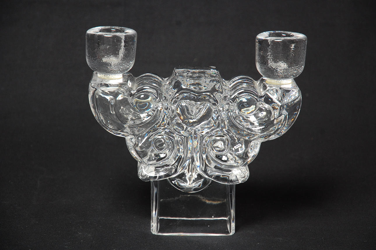 LJUSSTAKE, glas, signerad, Lars Hellström.