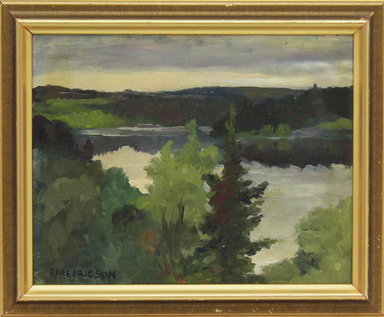 Parti konst (6). Div. tekniker. Bl.a. Hjördis Lindblad och Anders Fredricson.