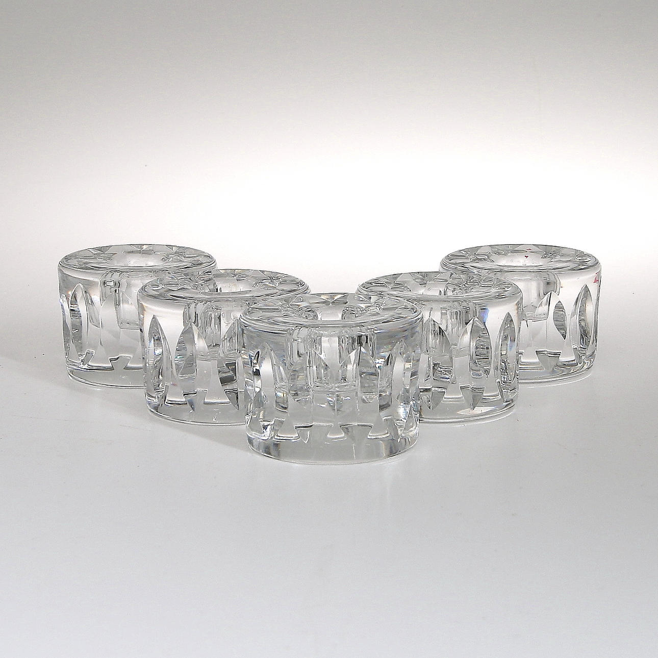 LJUSSTAKAR, glas, 5 st, Orrefors.