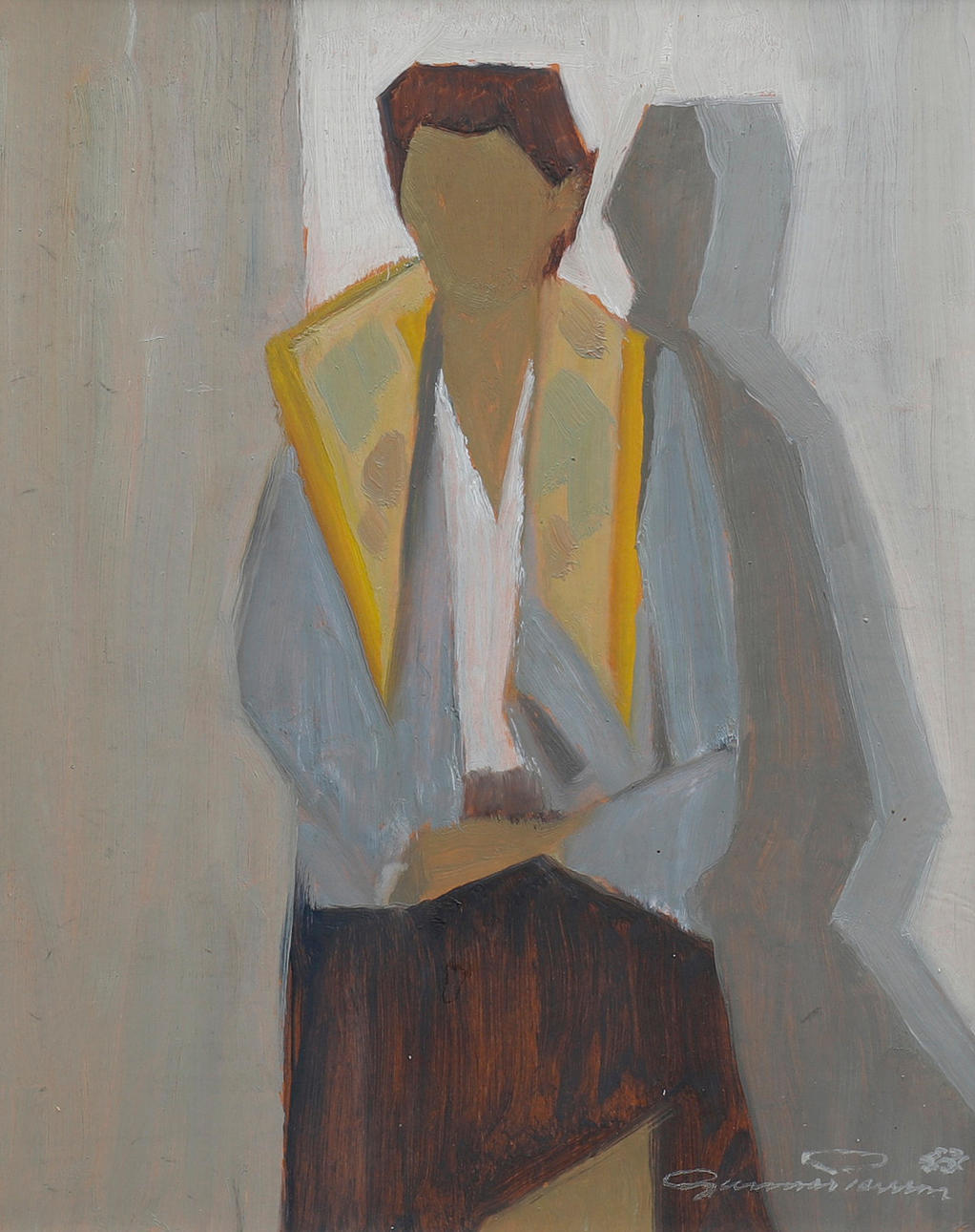 GUNNAR PERSSON. GESTALT, oil on Board.