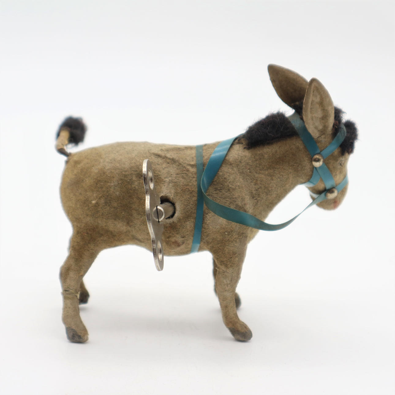 ANTIQUE MECHANICAL WIND-UP DONKEY.