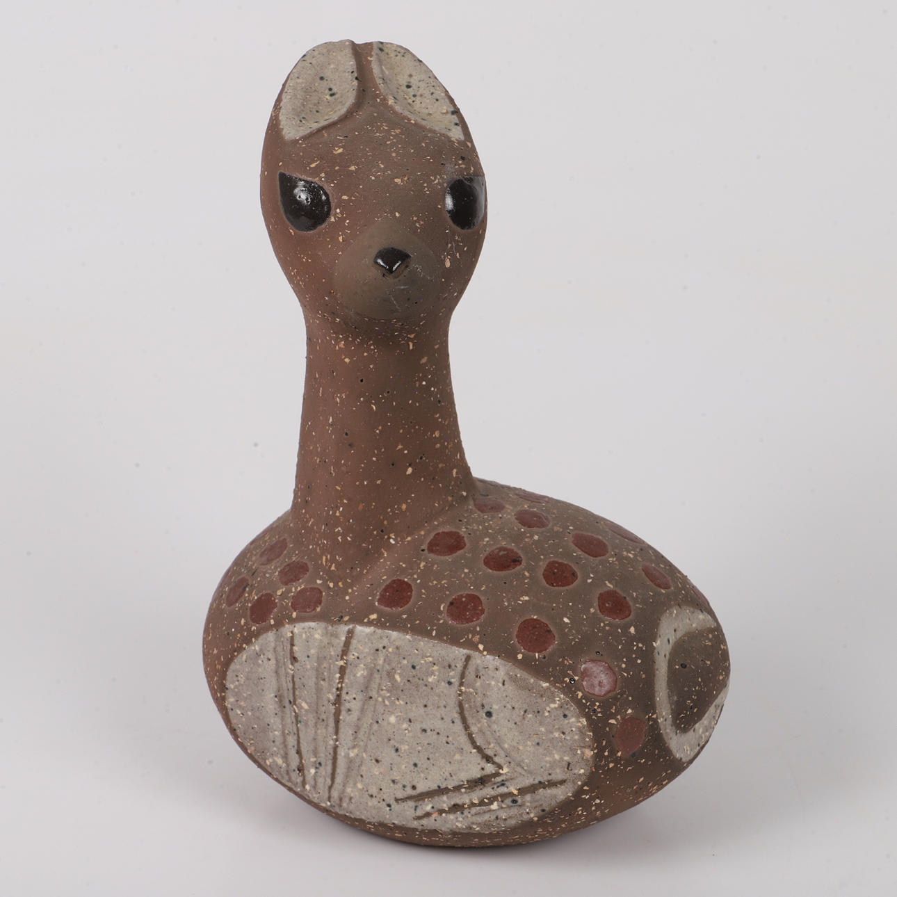 THOMAS HELLSTRÖM. Figurine, deer, ceramic, Nittsjö, signed.