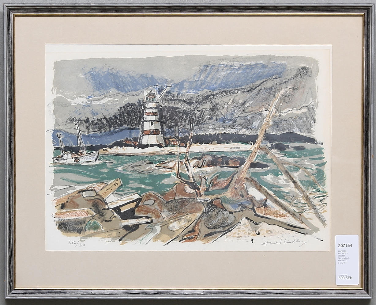 HARALD LINDBERG. Lithograph. Signed and numbered 242/310.