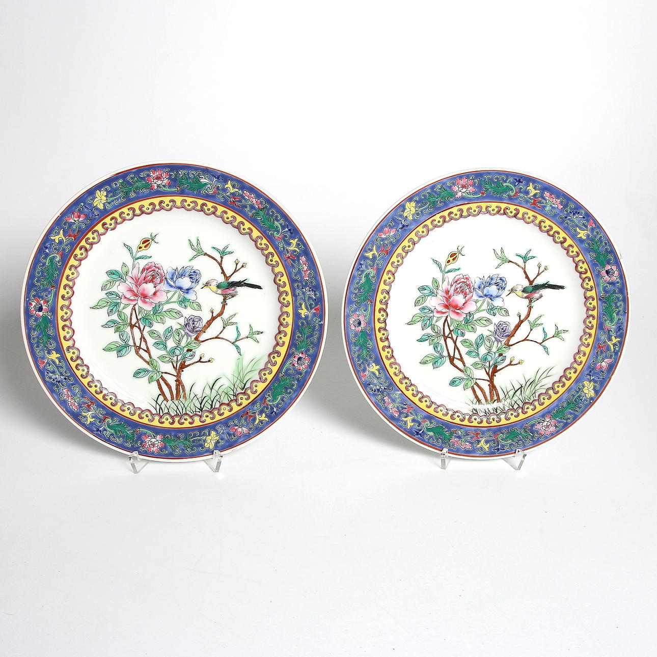 FAT, ett par, porslin, Qian Long, Kina. 1900-tal.