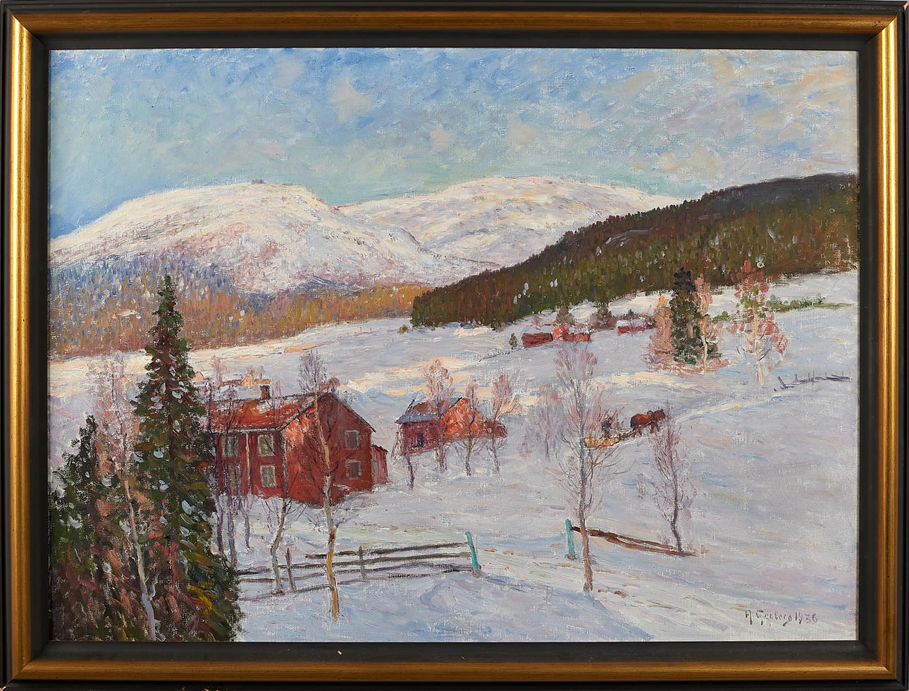 ANTON GENBERG. Åreskutan, signerad och daterad A.Genberg 1936, olja på duk.