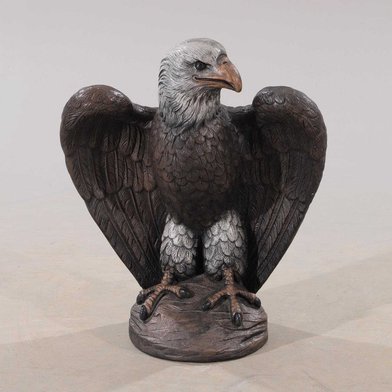 SCULPTURE, painted concrete, eagle, Henri Studio, USA.