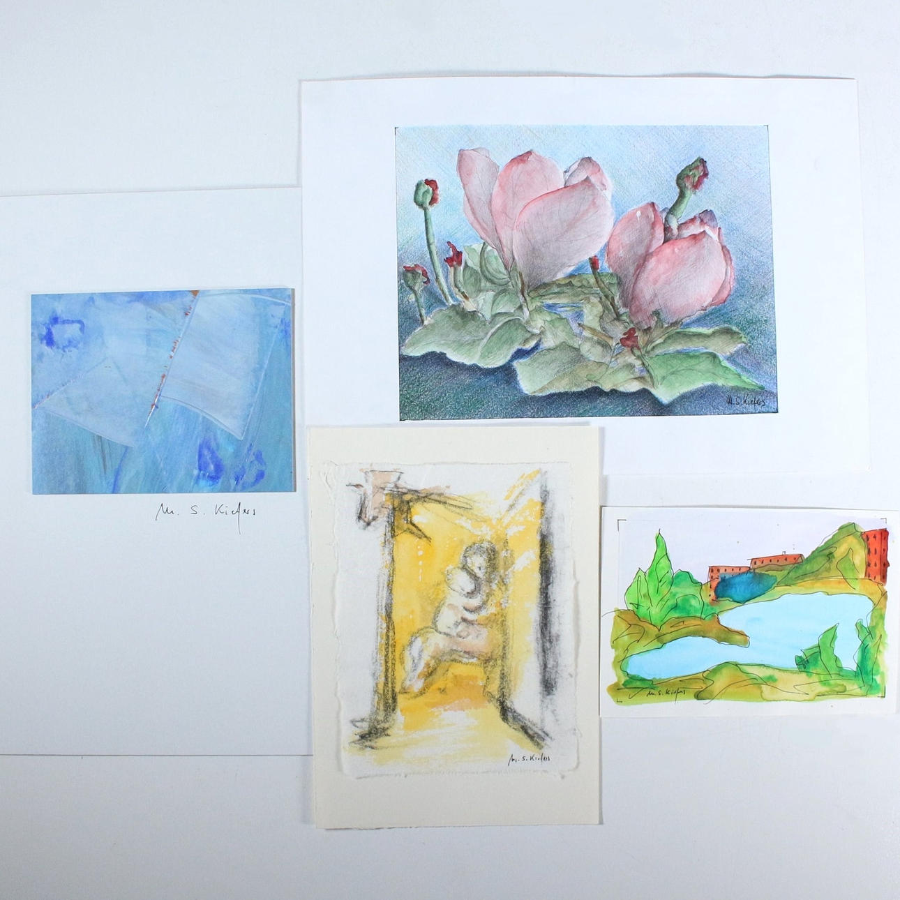 MICHAEL S. KIEFERS. Konvolut Bilder, Mischtechnik, signiert.