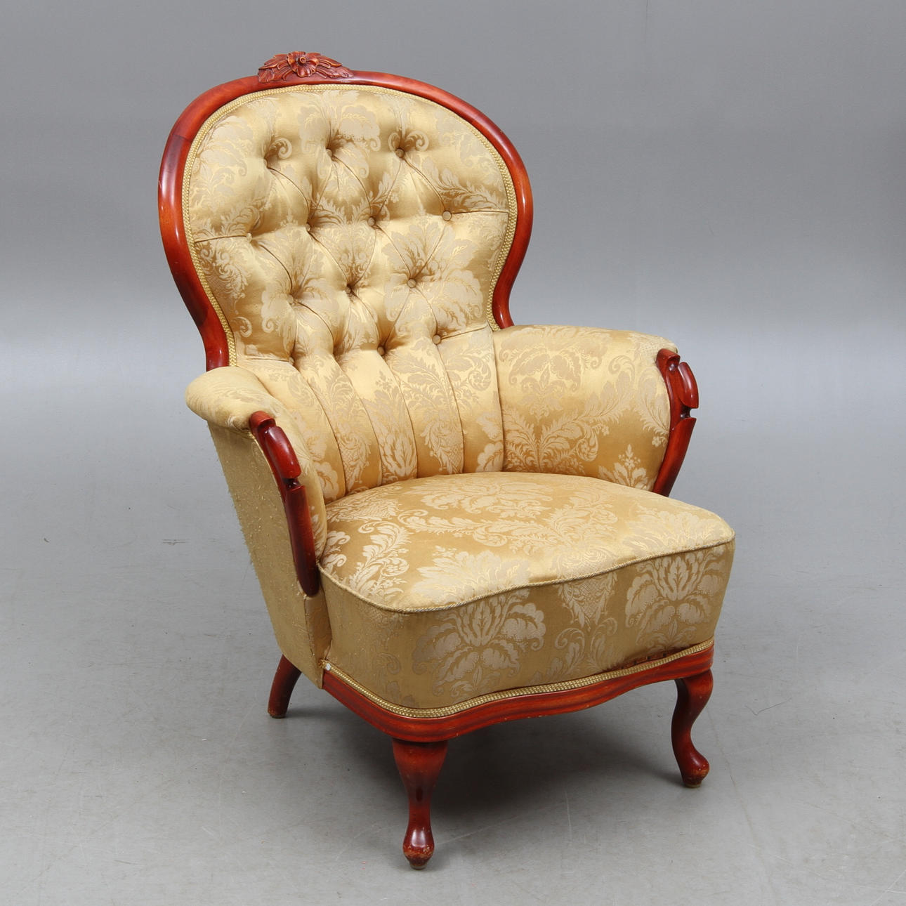 FÅTÖLJ, rokokostil, 1900-tal.