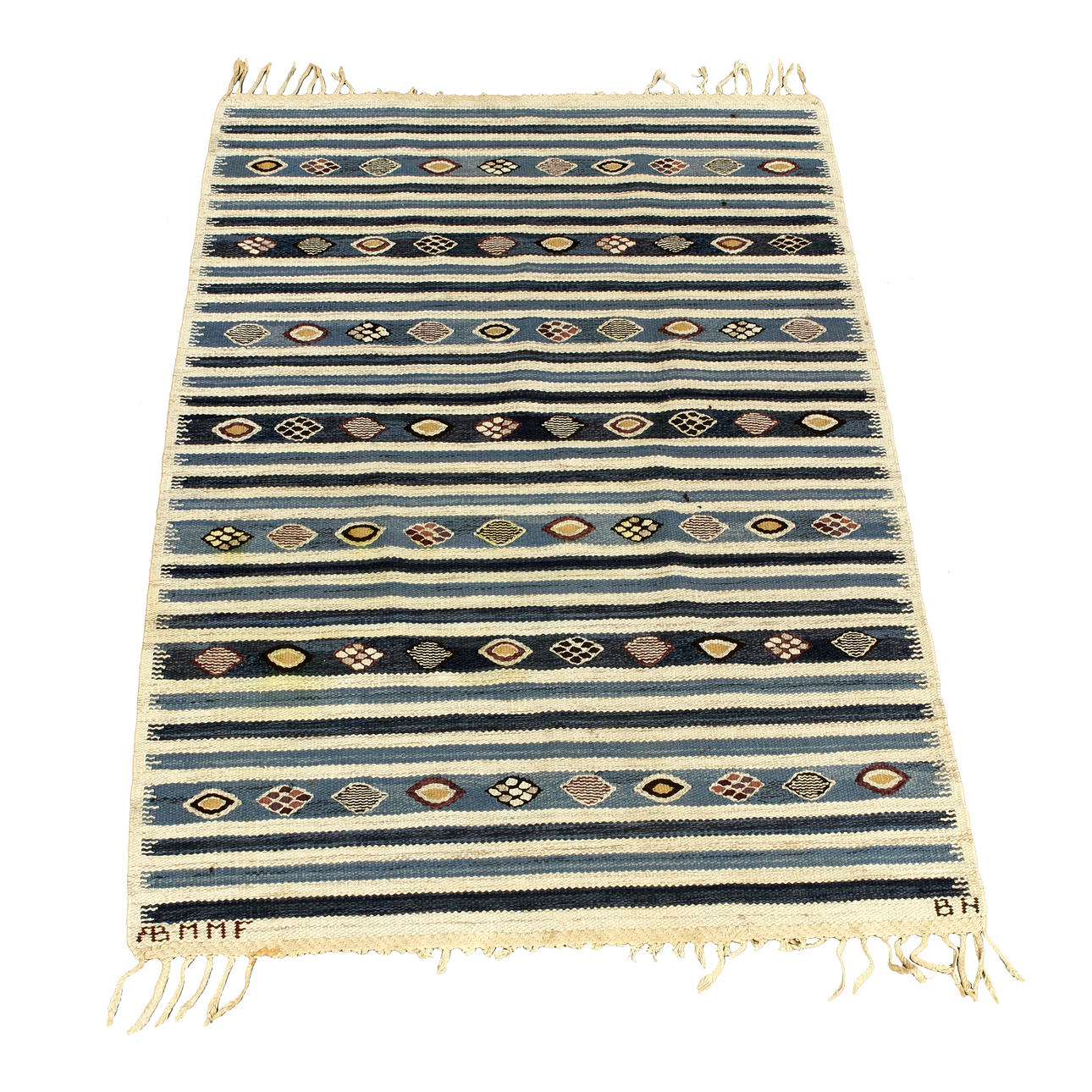 BARBRO NILSSON. Matta "Blåbär", gobelängteknik. Märta Måås-Fjetterström AB, Båstad.